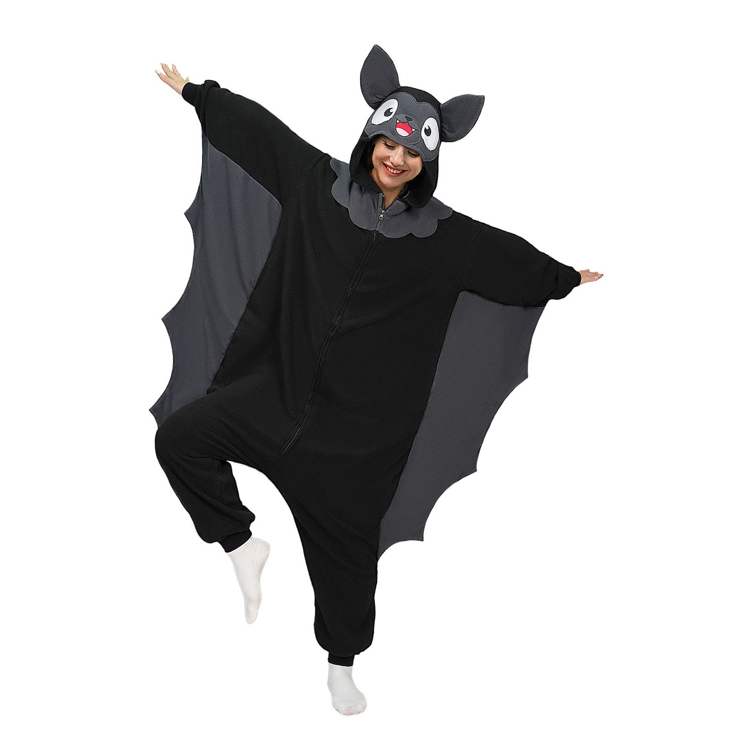 Black Bat Onesie Costume Pajamas