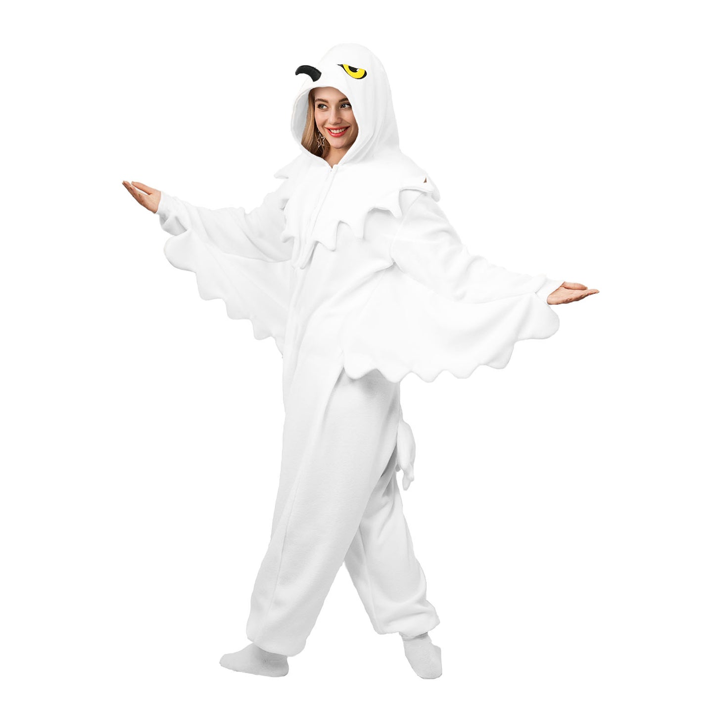 White Snowy Owl Onesie Costume