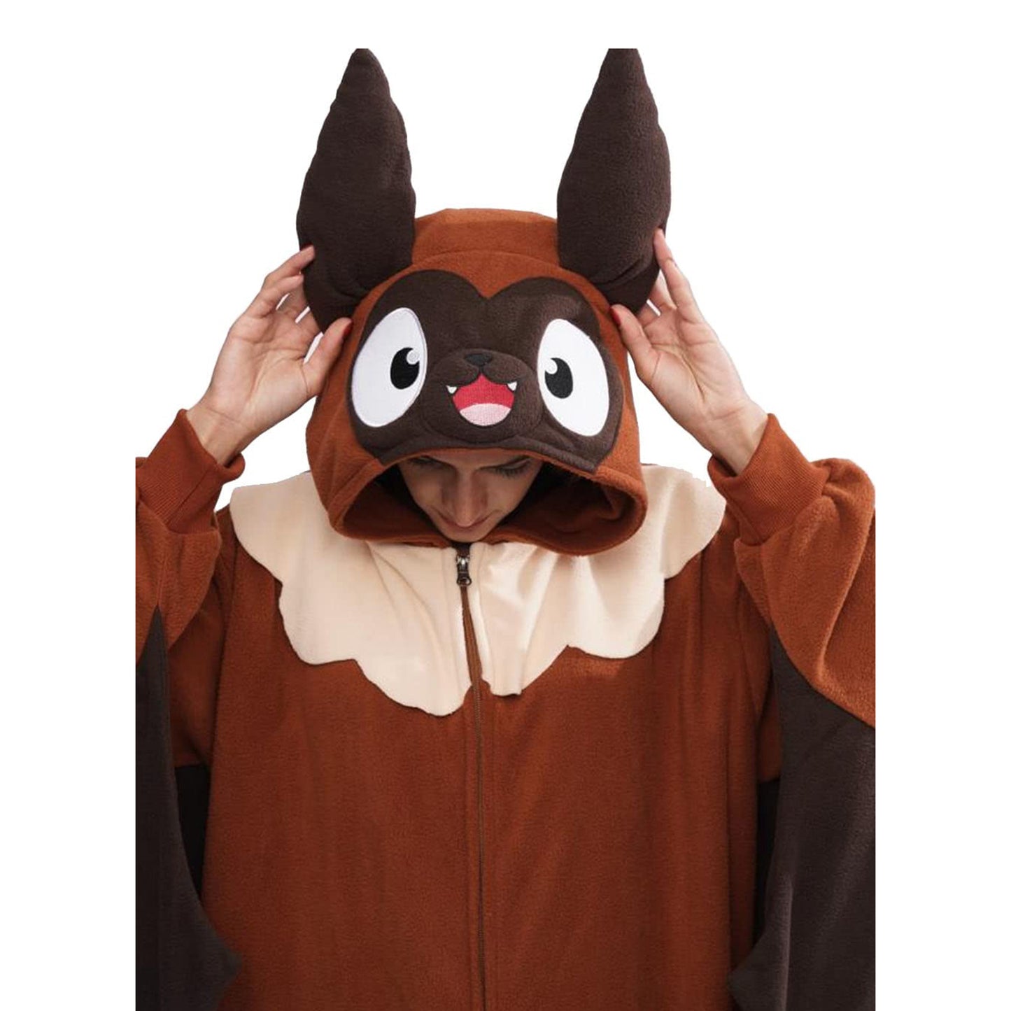 Brown Bat Onesie Costume Pajamas