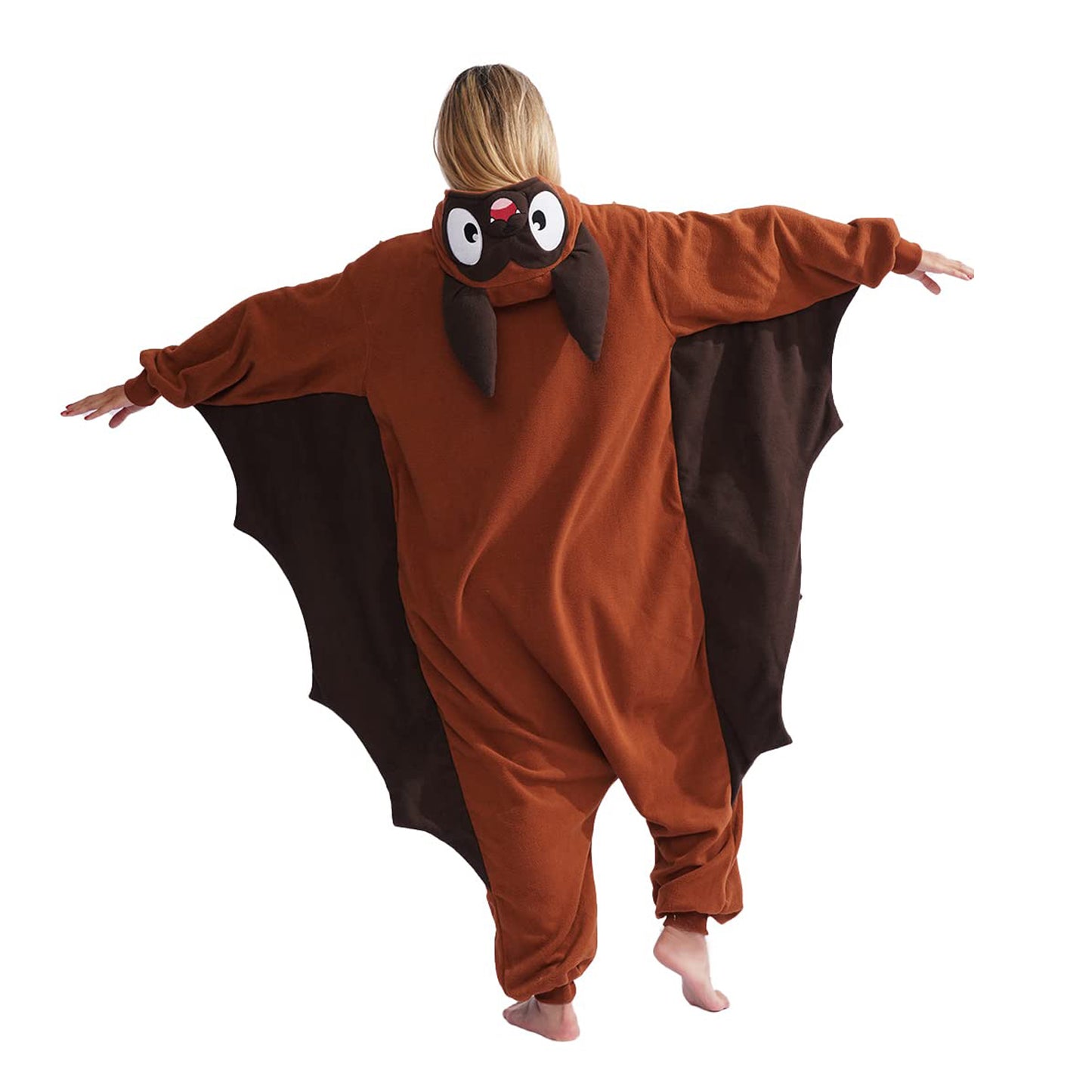 Brown Bat Onesie Costume Pajamas