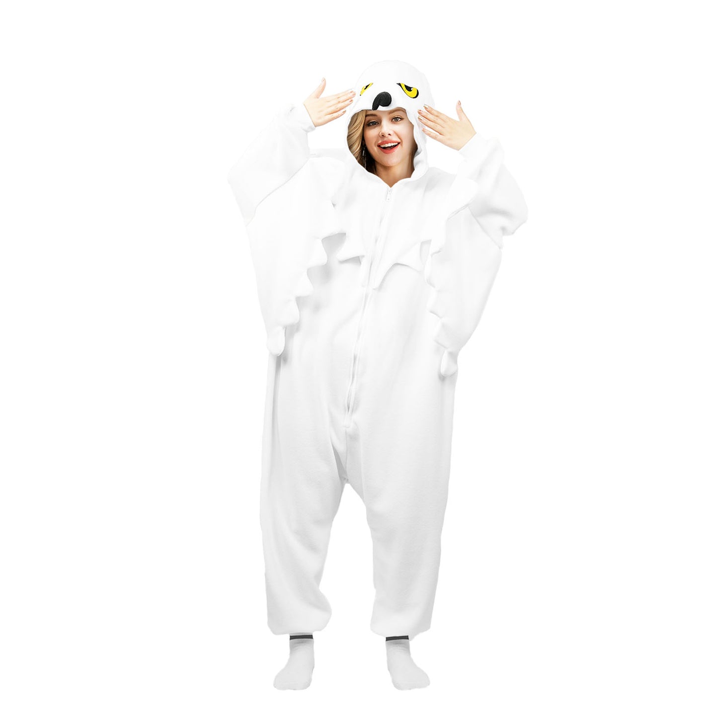White Snowy Owl Onesie Costume