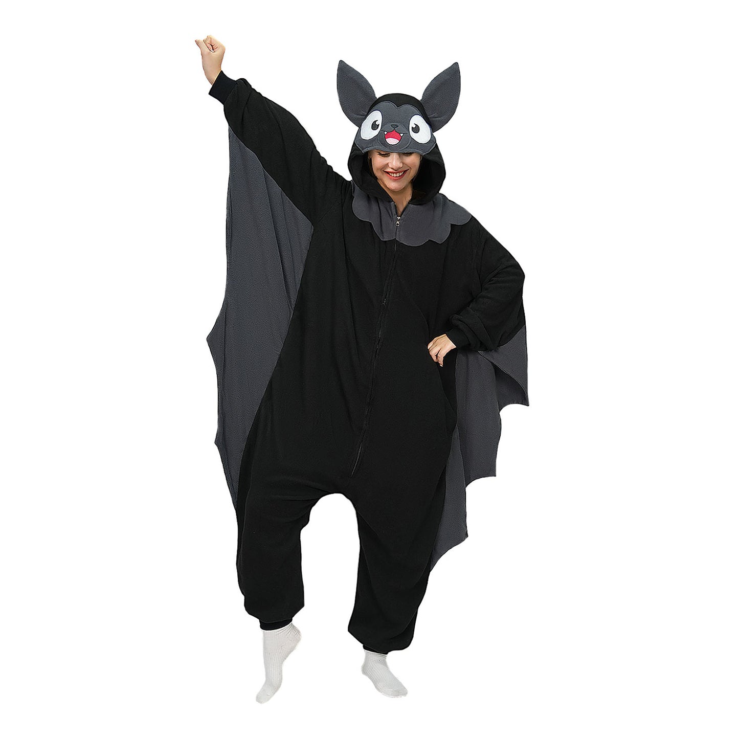 Black Bat Onesie Costume Pajamas