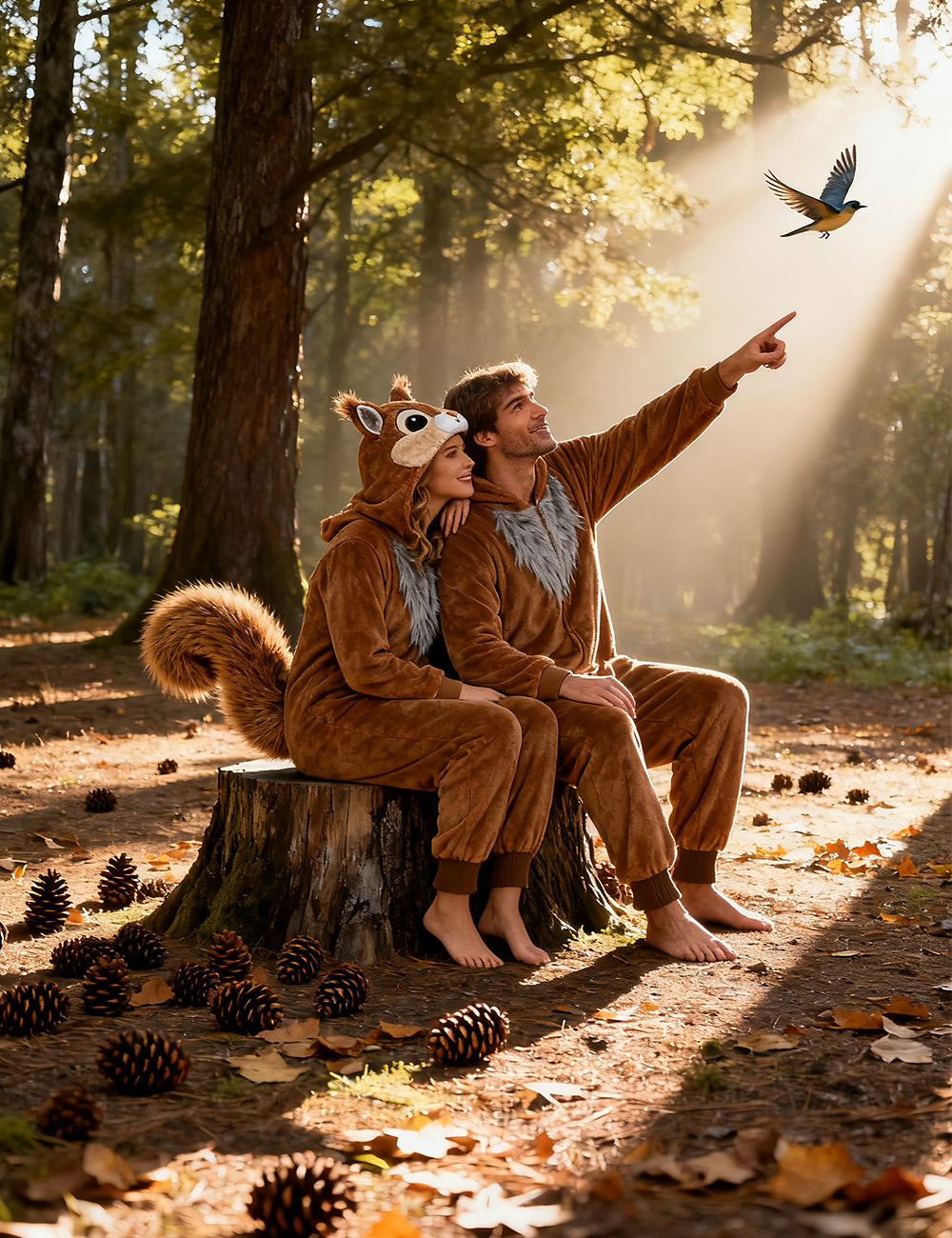 Light Brown Squirrel Costume(Brown+Grey)
