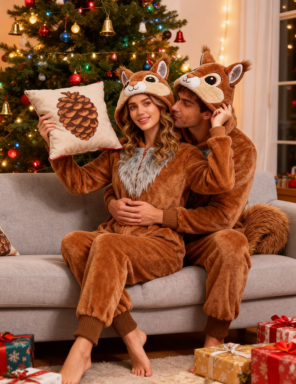 Light Brown Squirrel Costume(Brown+Grey)
