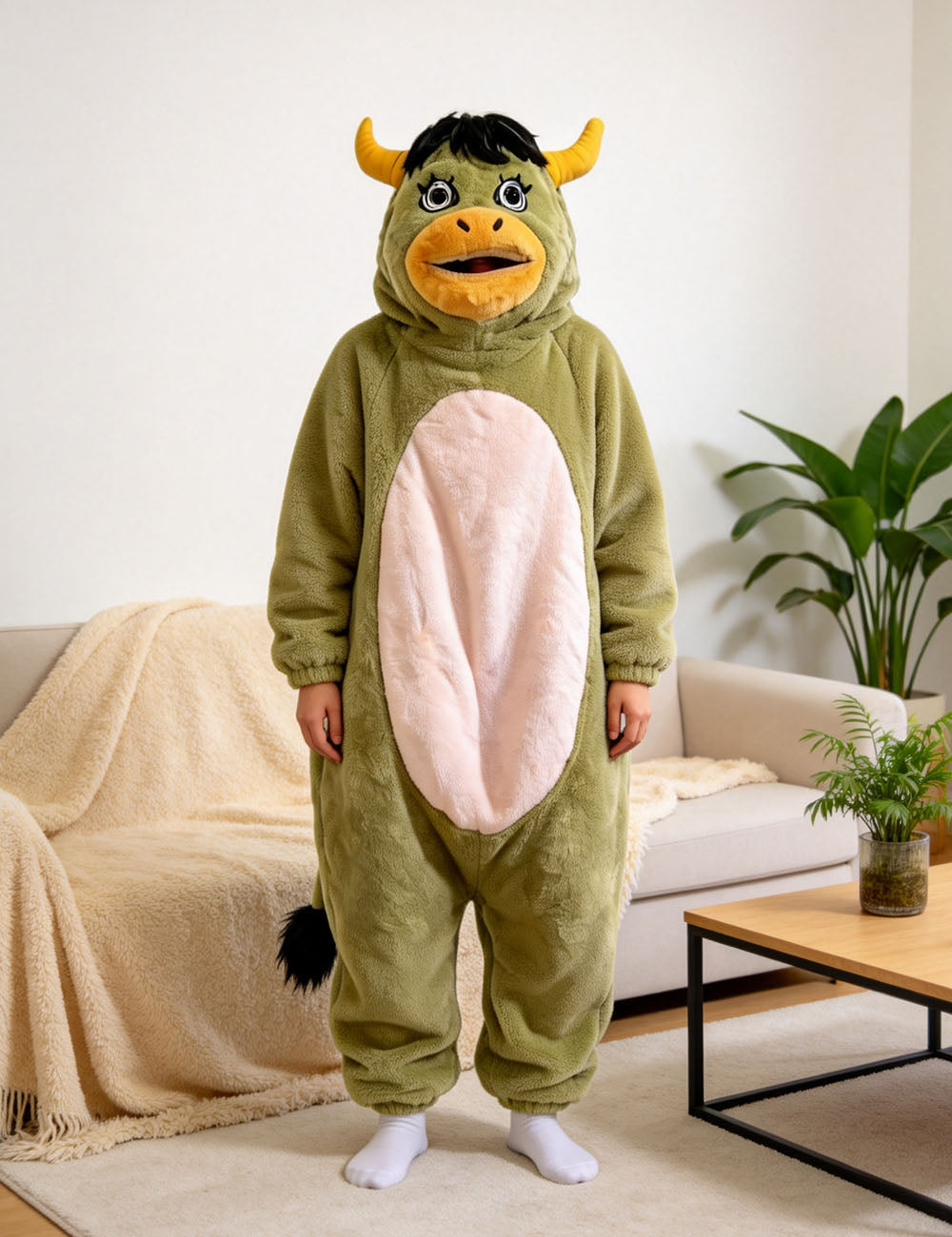 Green Cow Costume Adult