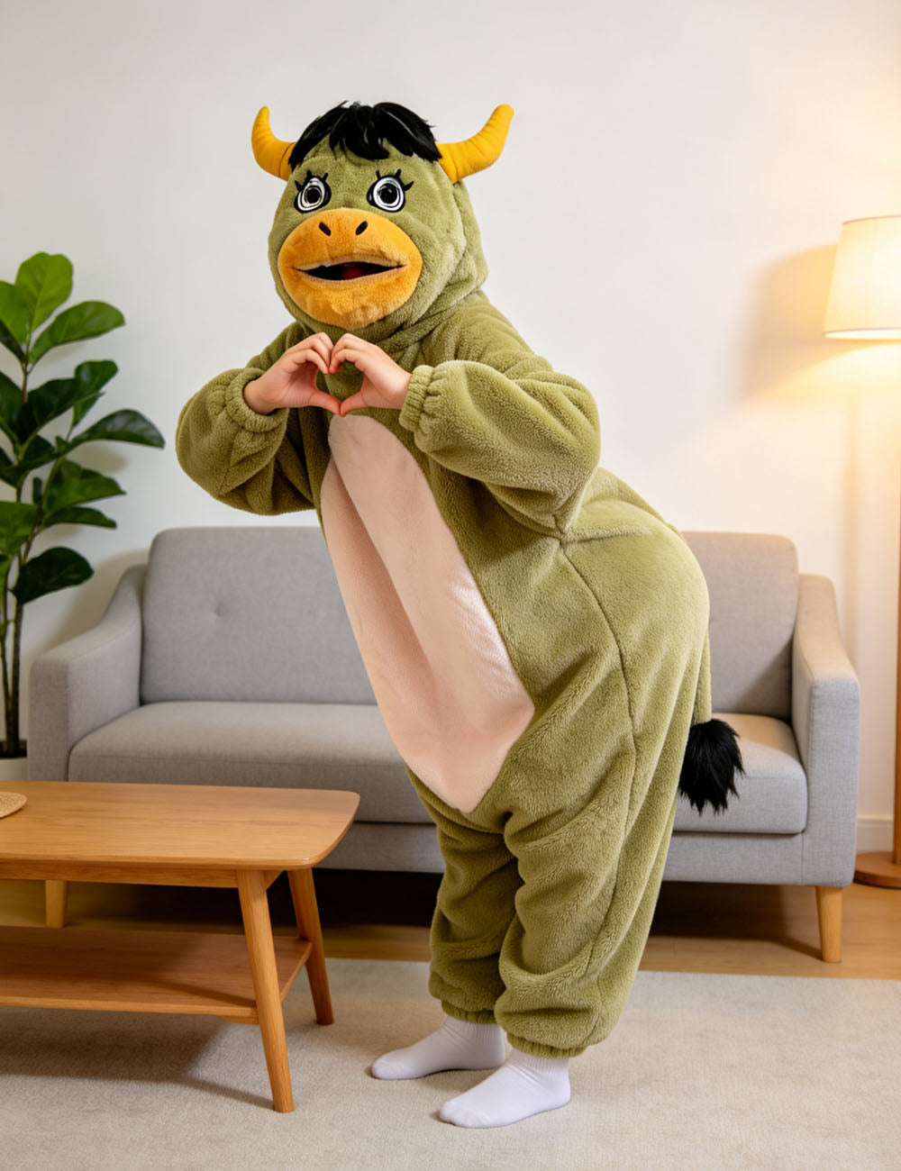 Green Cow Costume Adult