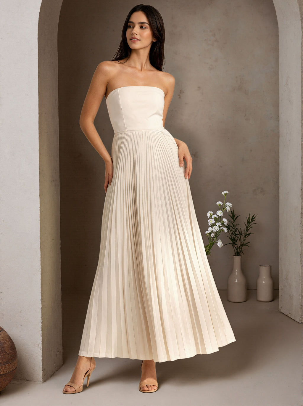 White Long Prom Dress,Formal Evening Dress
