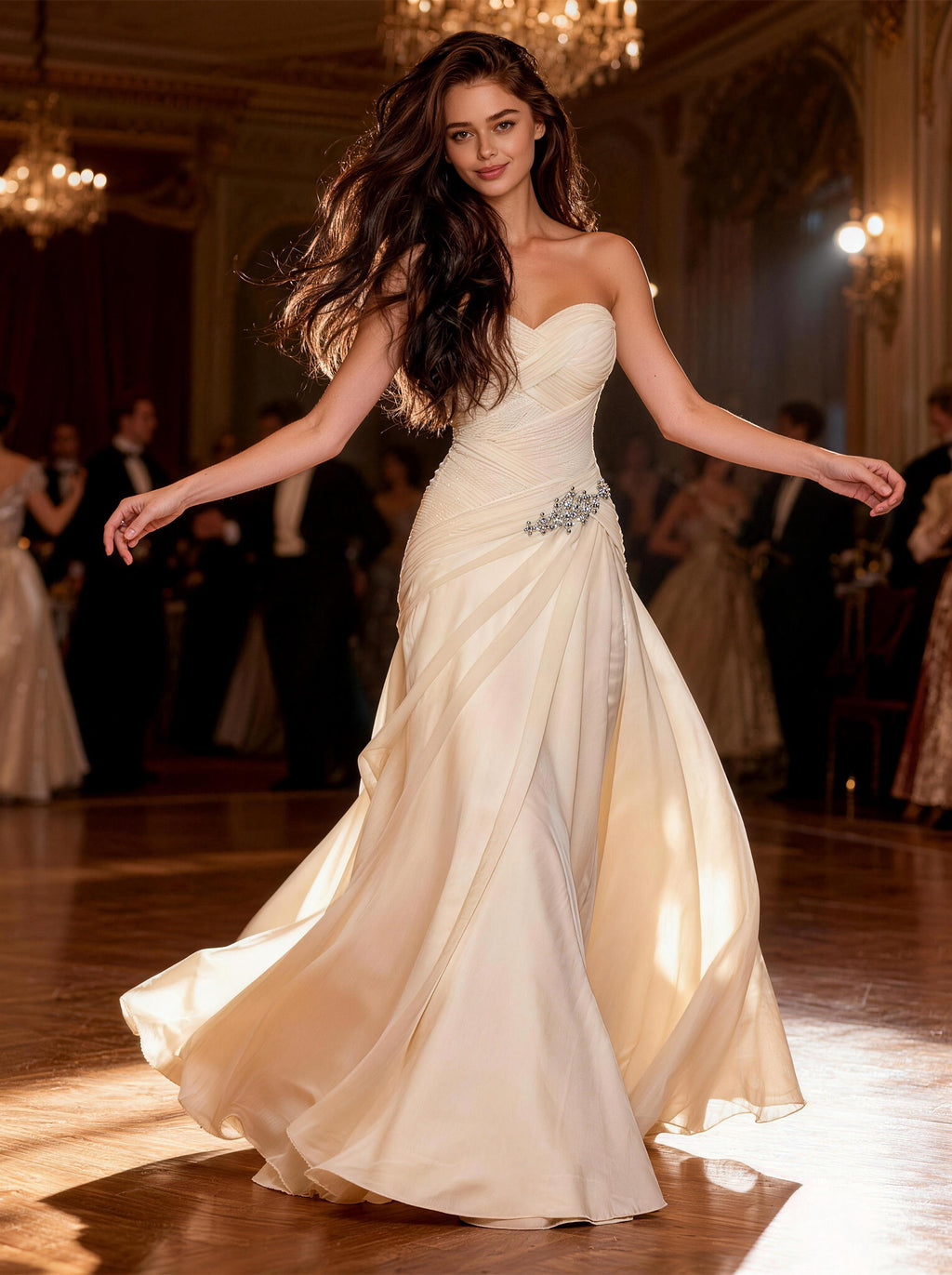 White Off The Shoulder Satin Wedding Dress,Sleeveless Prom Dress