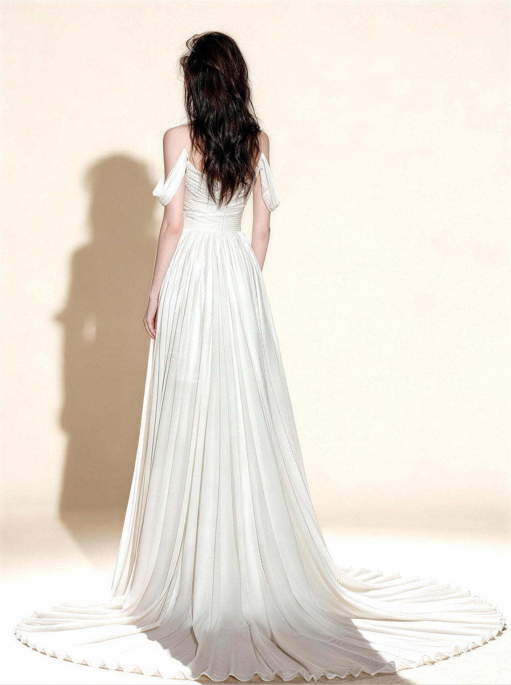White Off The Shoulder Wedding Dress,Bridesmaid Prom Dress