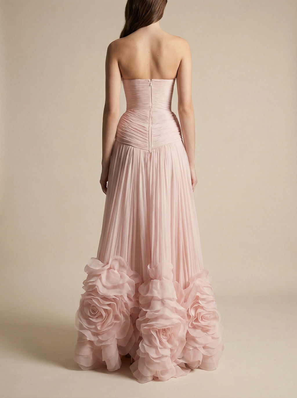 Pink Tull Prom Dress,Wedding Formal Dress
