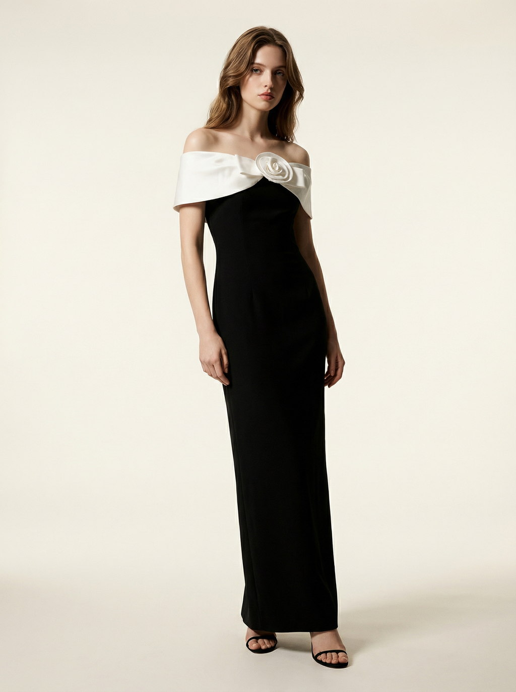 Black Women's Elegant Off Shoulder Formal Prom Dress
