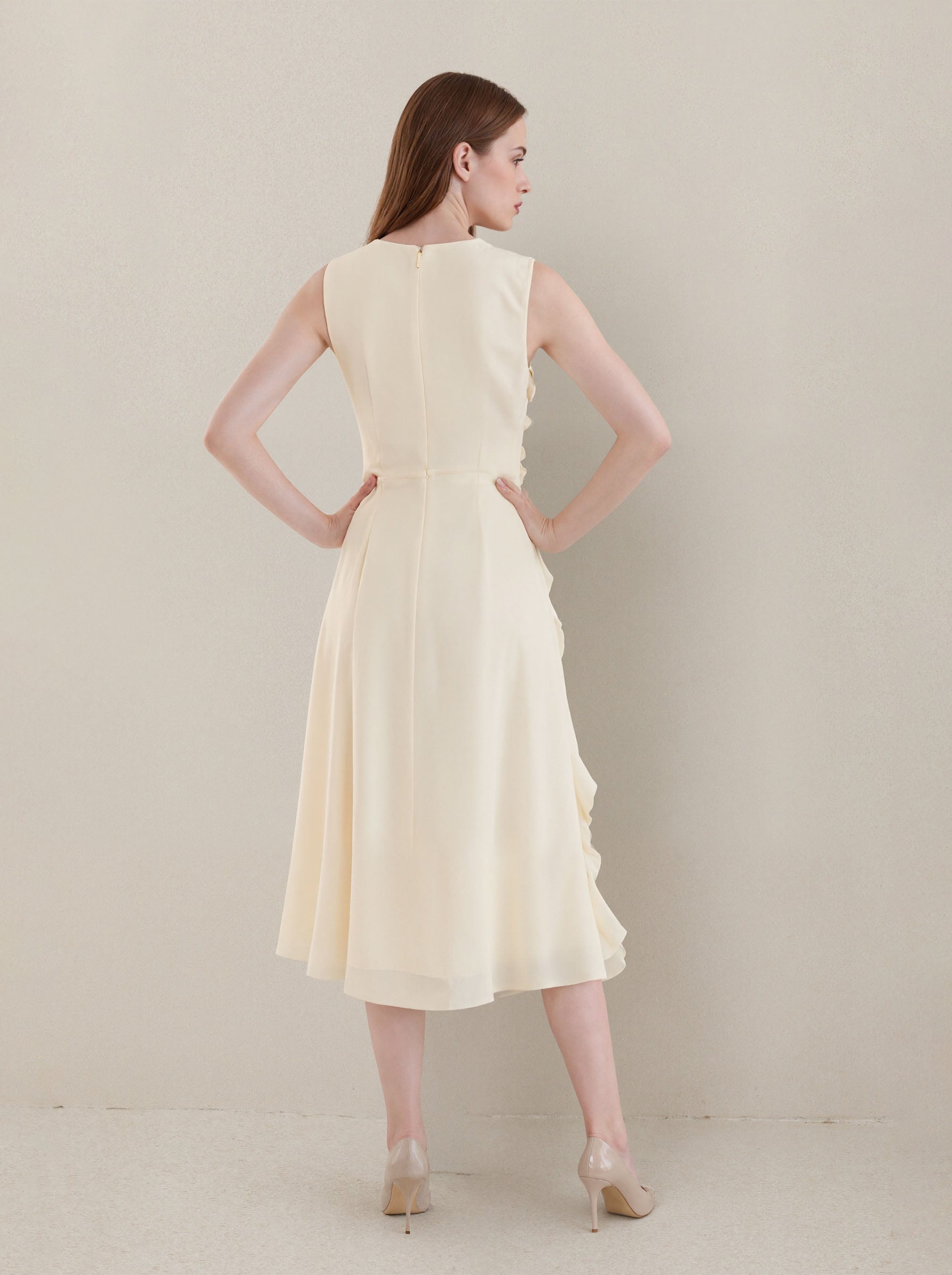 Yellow A Line Chiffon Prom Dresses