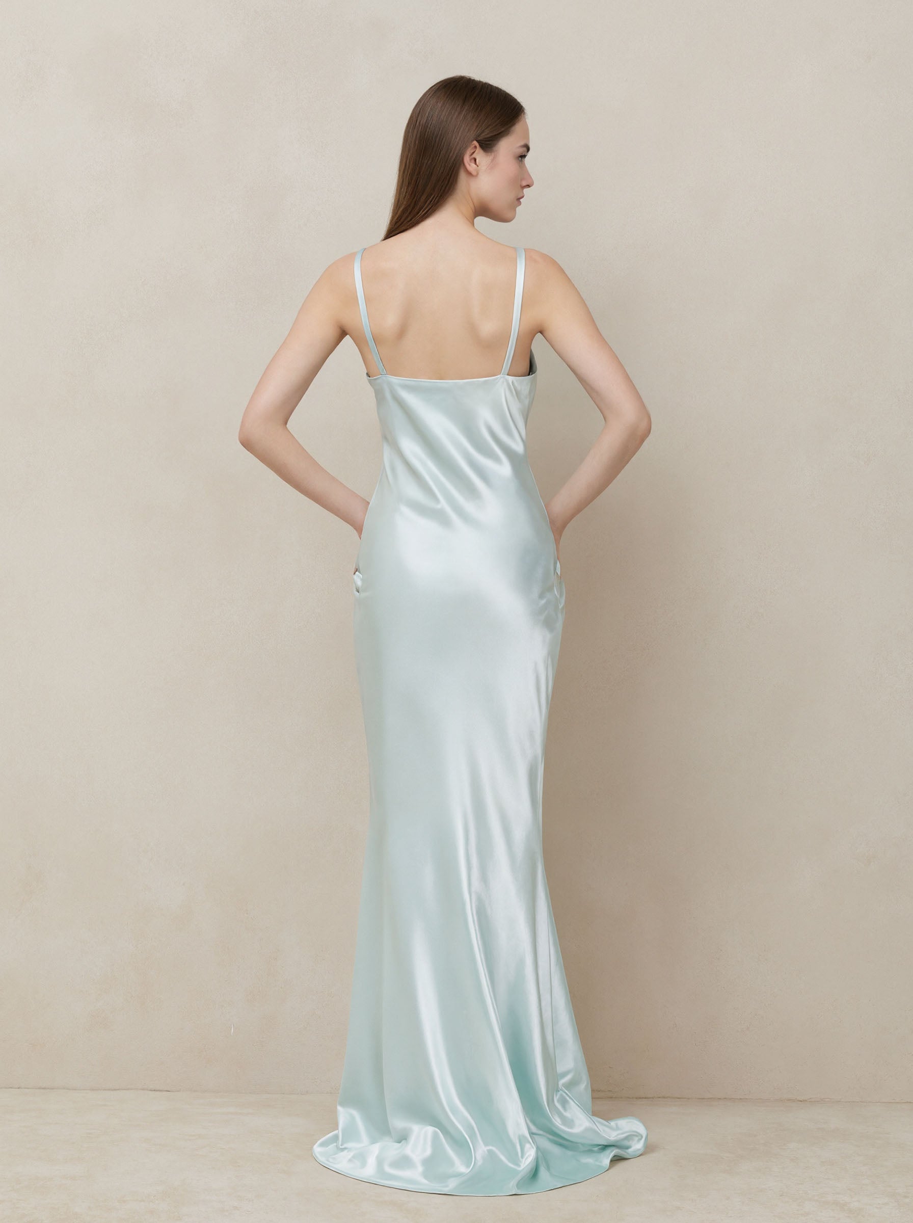 Azure Straps Prom Dress Formal Weedding Dress