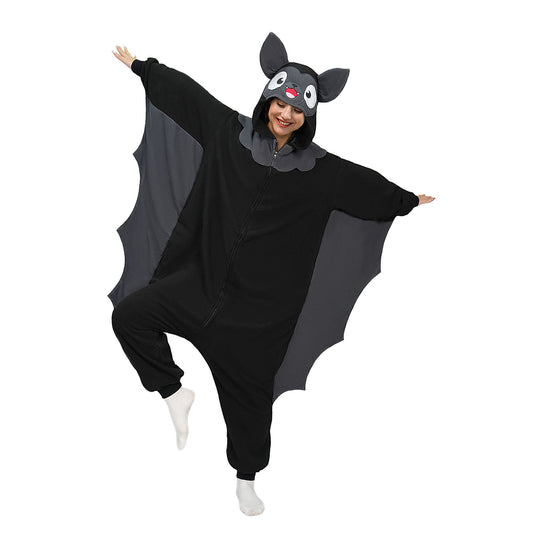 Black Bat Onesie Costume Pajamas