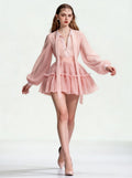 Pink Fitted Tull Skirt，Formal Homecoming Dress