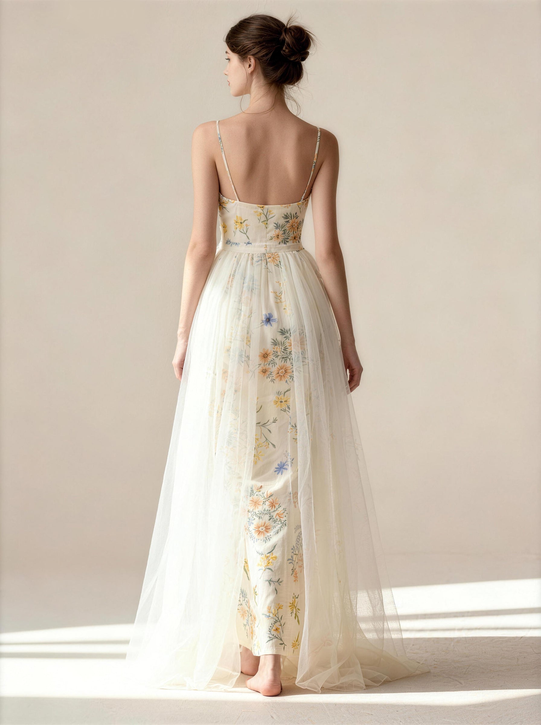 Spaghetti Strap Floral Print Maxi Dress