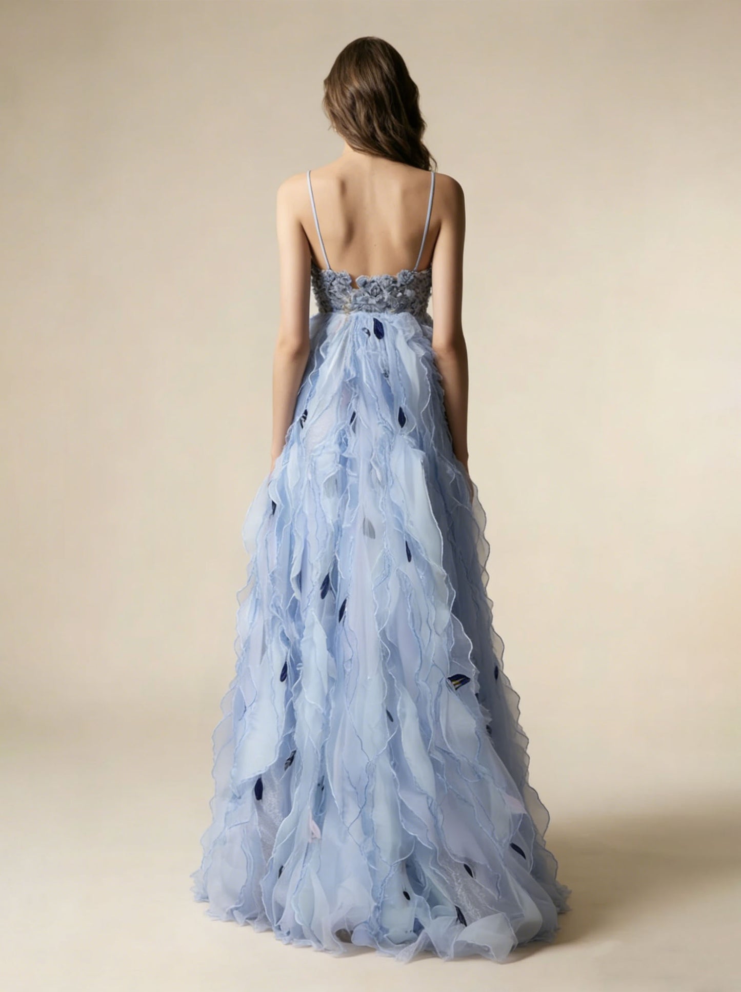 Blue Tulle Dresses Evening Dress