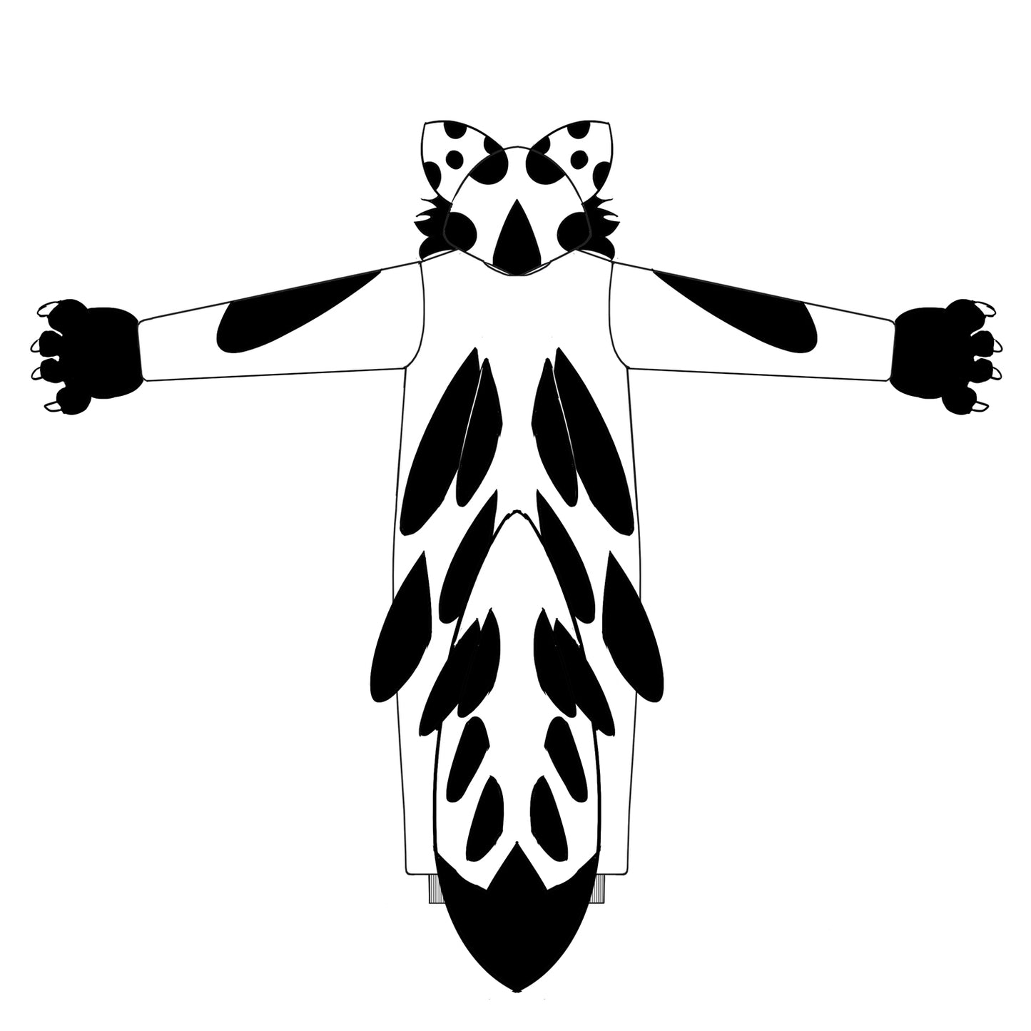 Black and White Cat Costume