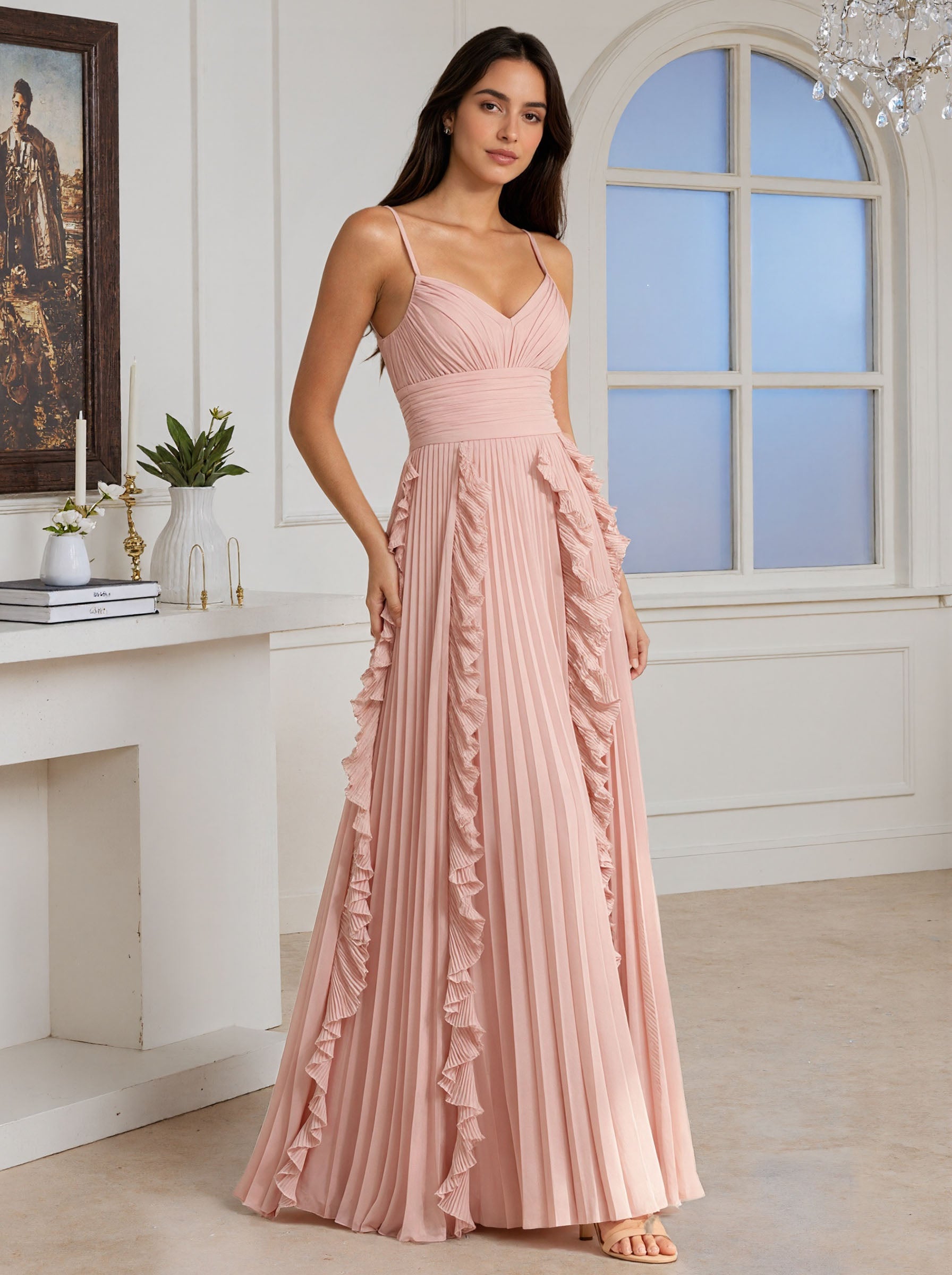 Pink Long Prom Dress,Formal Evening Dress
