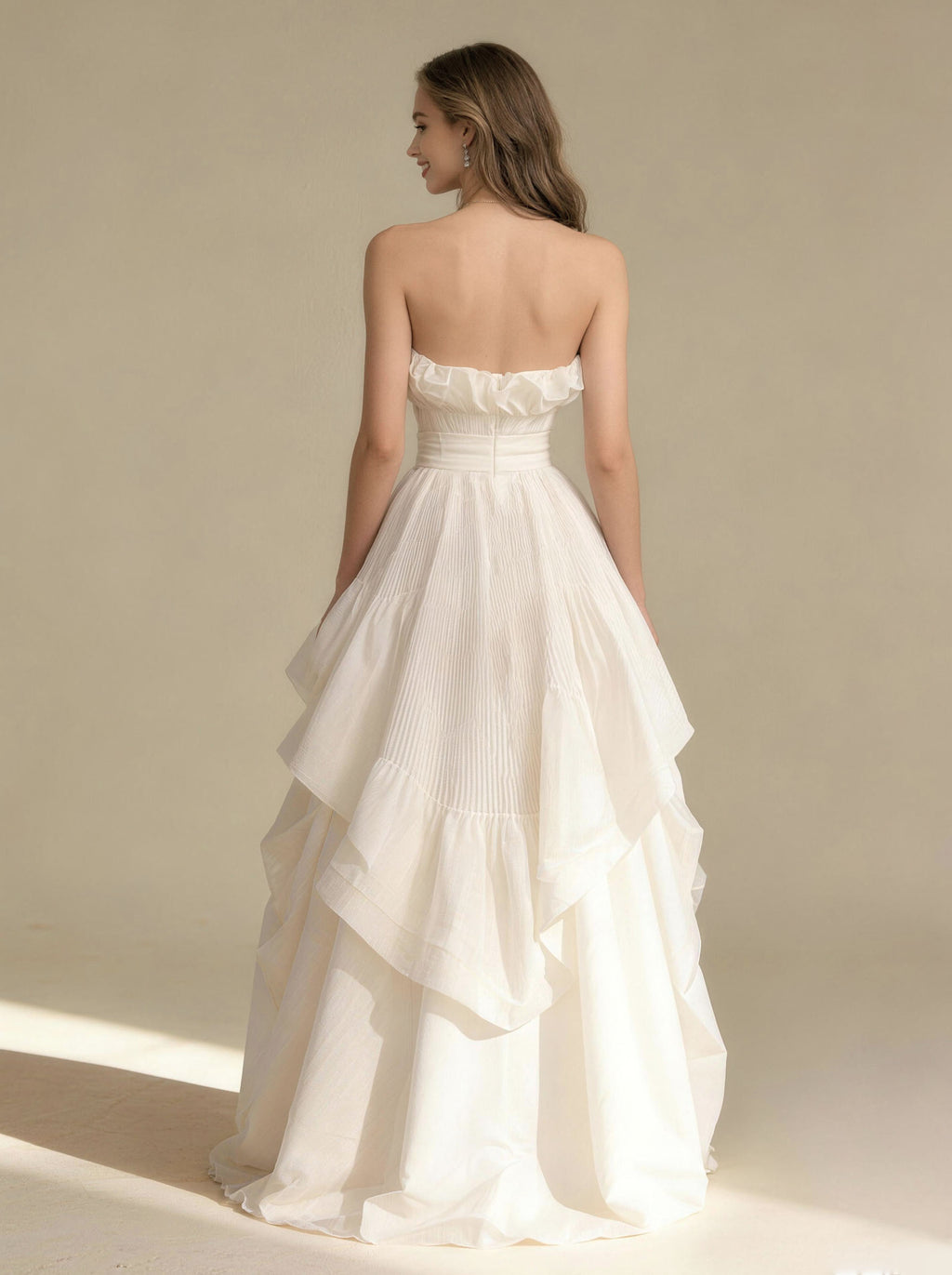 Off The Shoulder Wedding Dresses，Formal Long Satin Prom Dress