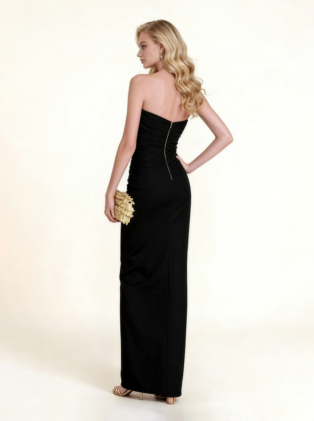 Black Off One Shoulder Formal Prom Dress