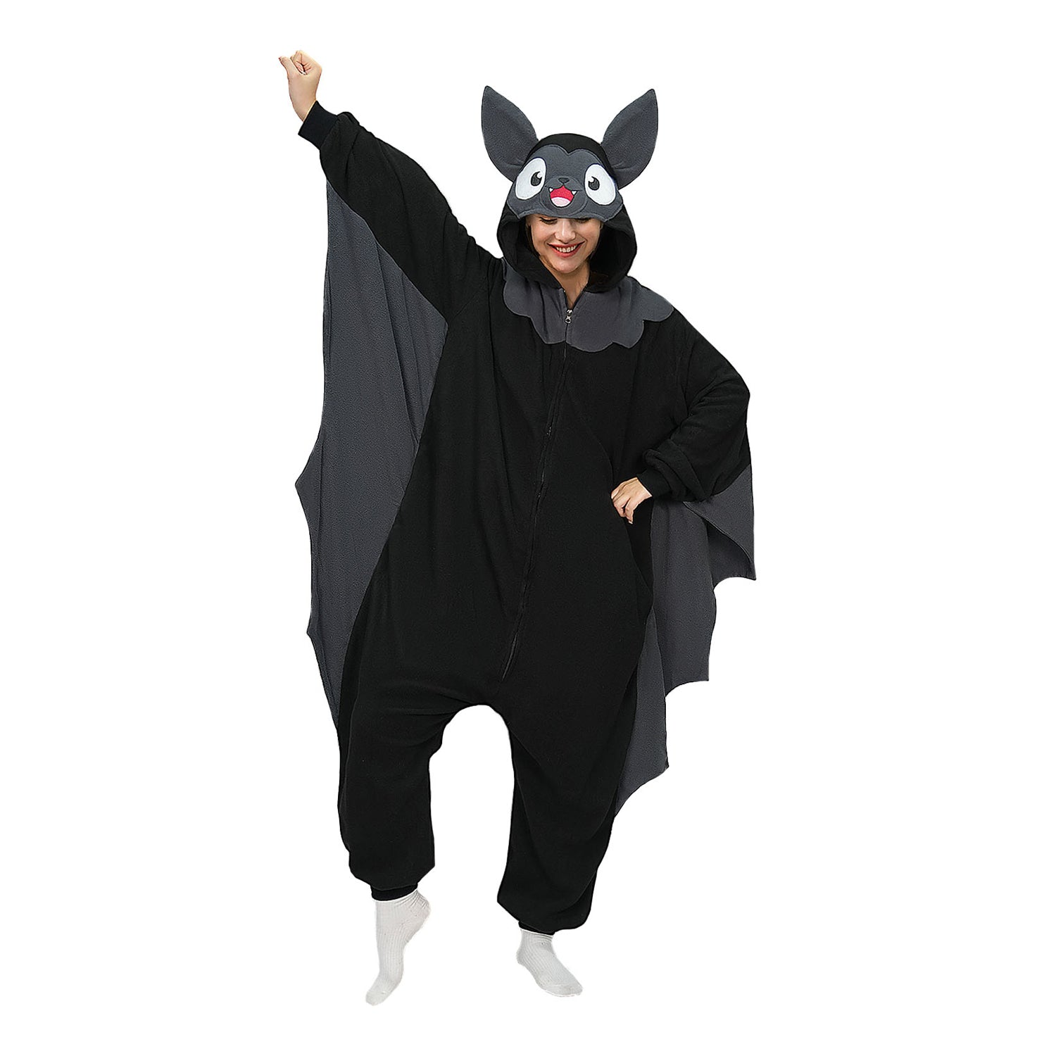 Black Bat Onesie Costume Pajamas