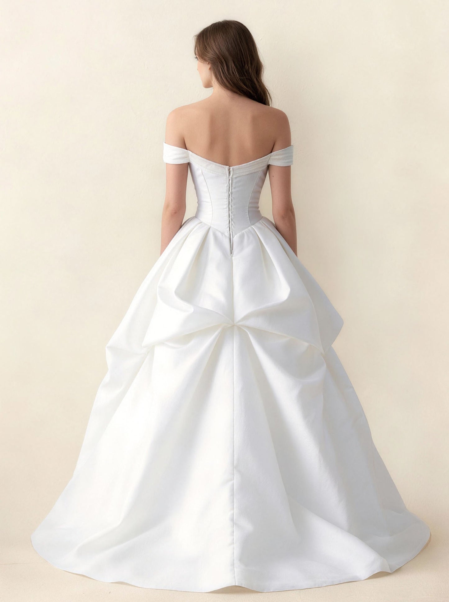 White Satin Wedding Dresses，Formal Prom Dress