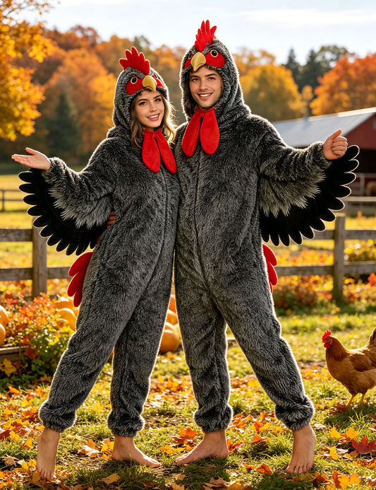 Grey Chicken Costume Adult