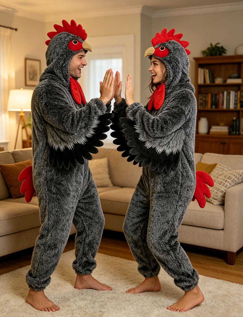 Grey Chicken Costume Adult