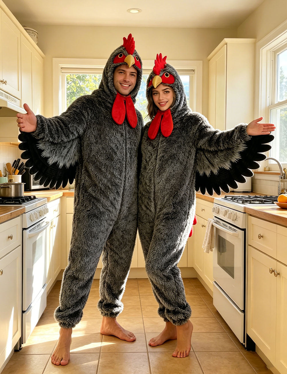 Grey Chicken Costume Adult